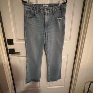 Good American Light Blue Cropped Ankle Jeans